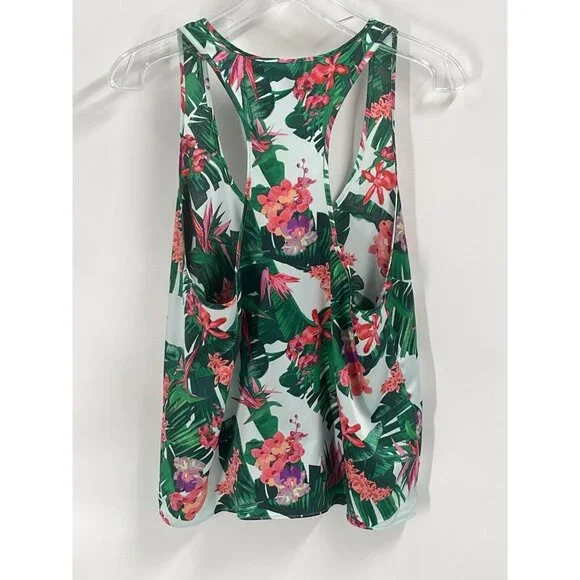 Victorias Secret Racerback Flowy Tank Top Tropical Resort Sz Medium NWT - Picture 5 of 5